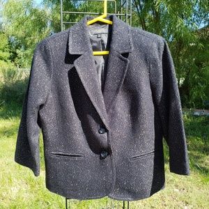 Talbots Petites Size 12p Black/gold thread Blazer